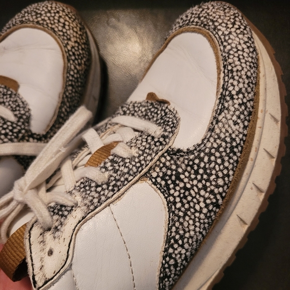 MADEWELL Kickoff trainers sneakers Women's 8.5 leather calf hair athletic shoes - Picture 7 of 11